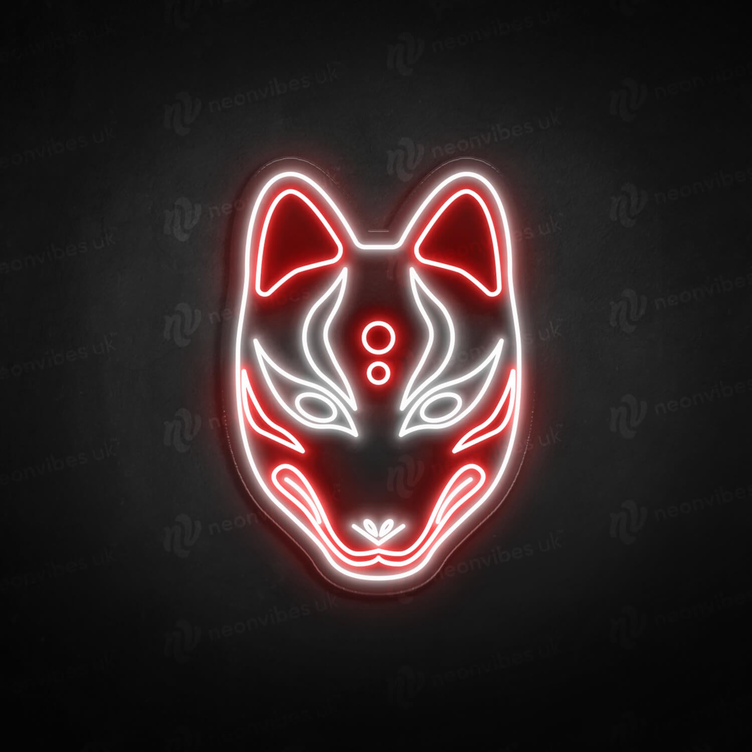 Kitsune Mask LED Neon Sign - Neon Vibes® - Neon Vibes® neon signs