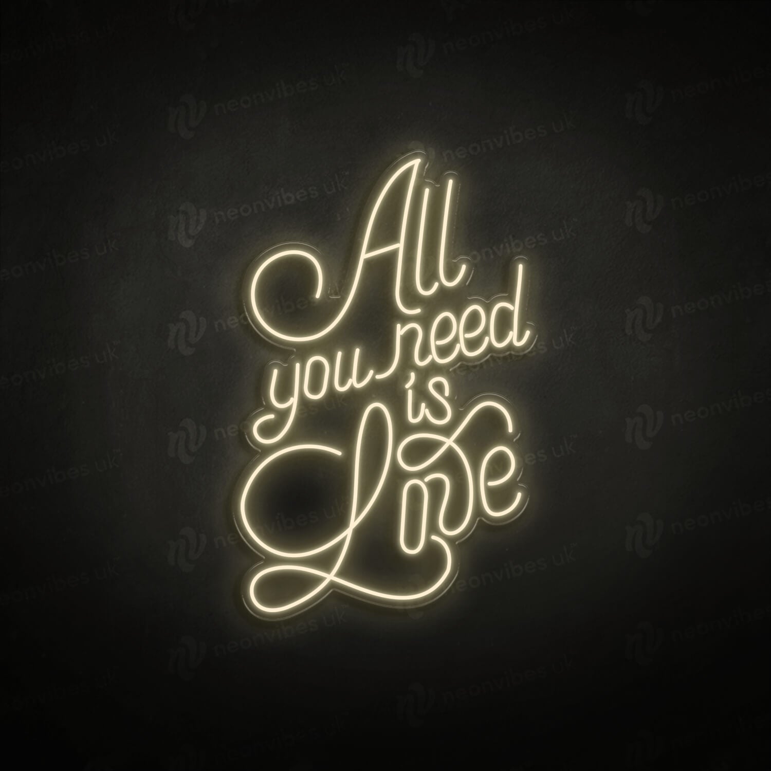 All You Need neon sign - V3 - Neon Vibes® neon signs