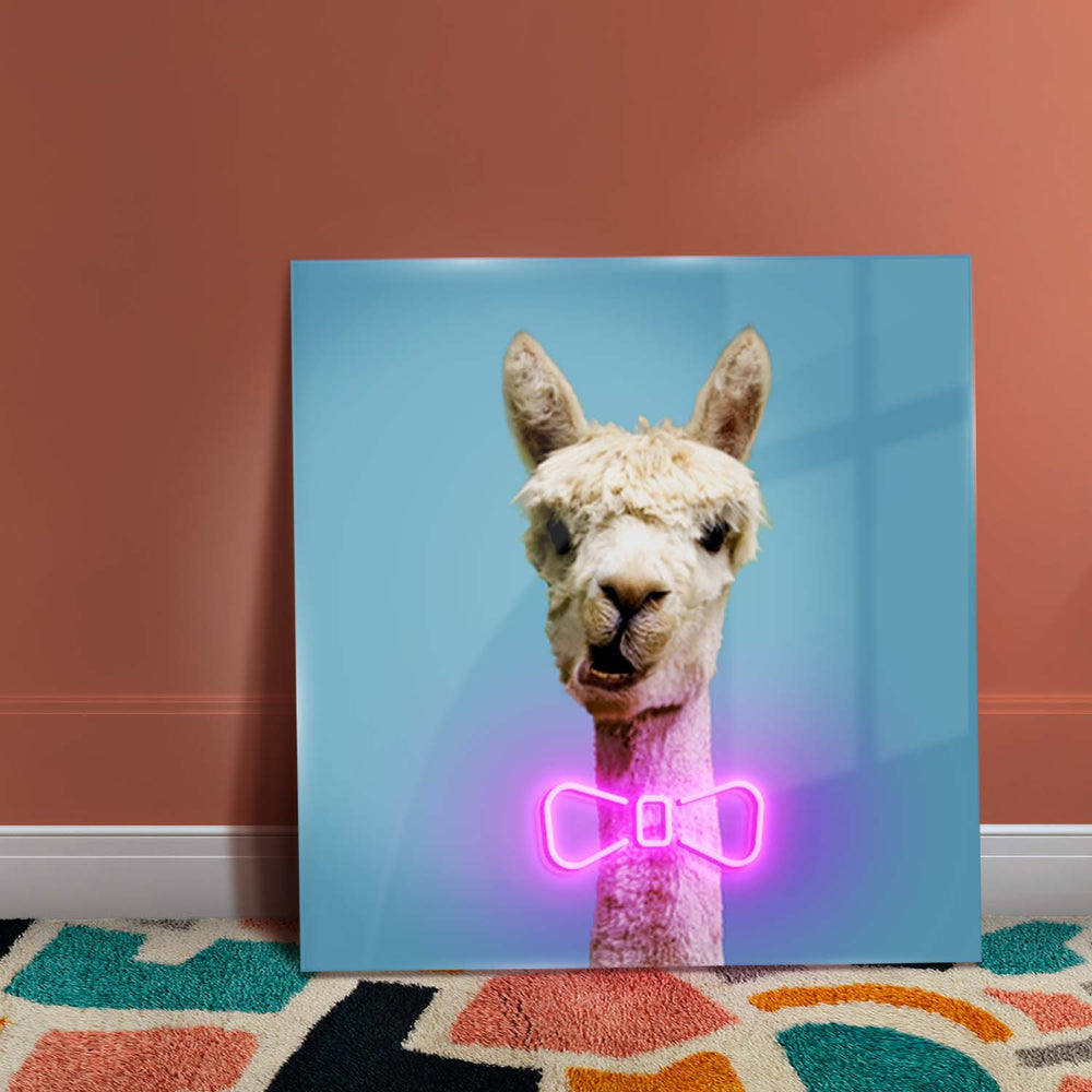 Llama Bow tie neon sign