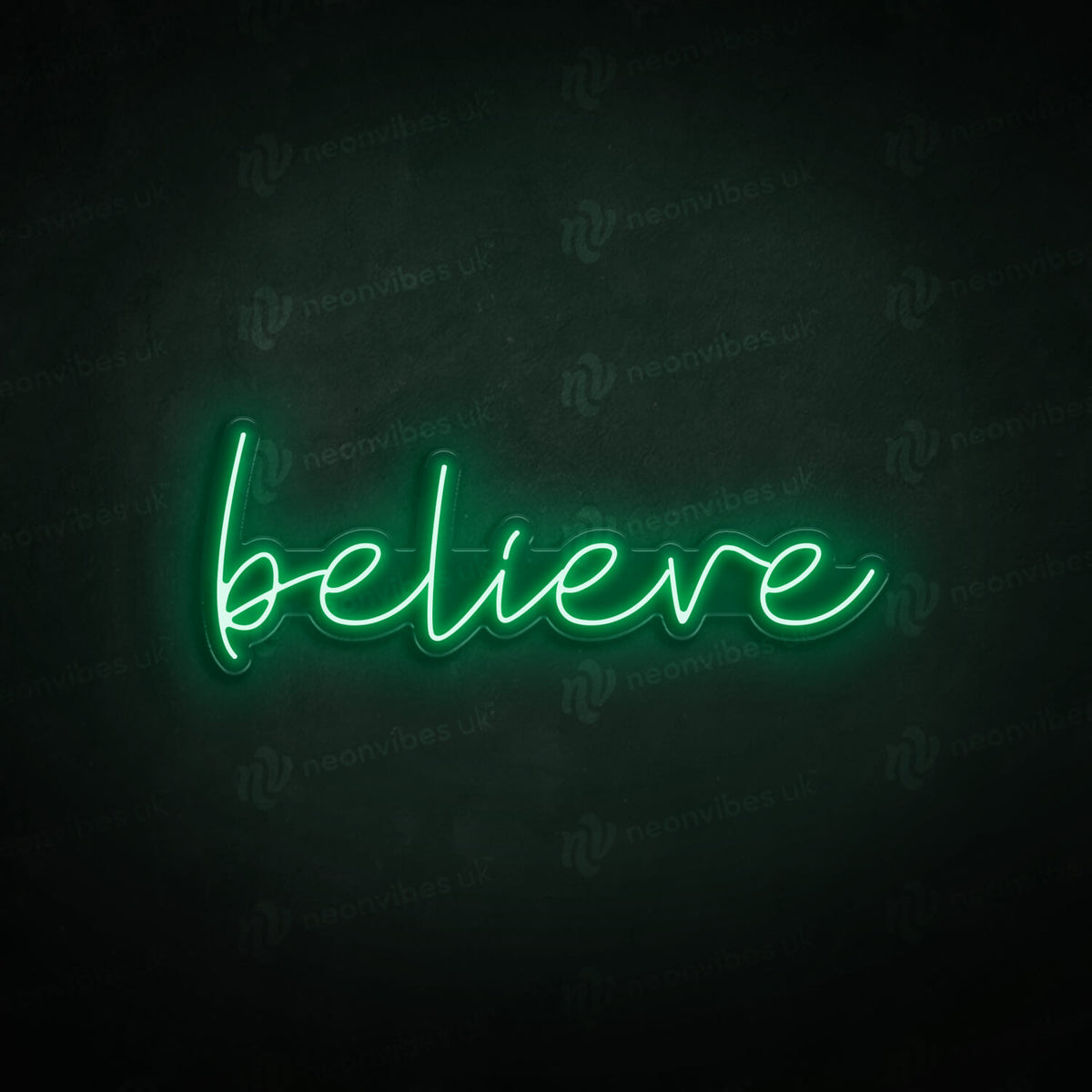 Believe neon sign