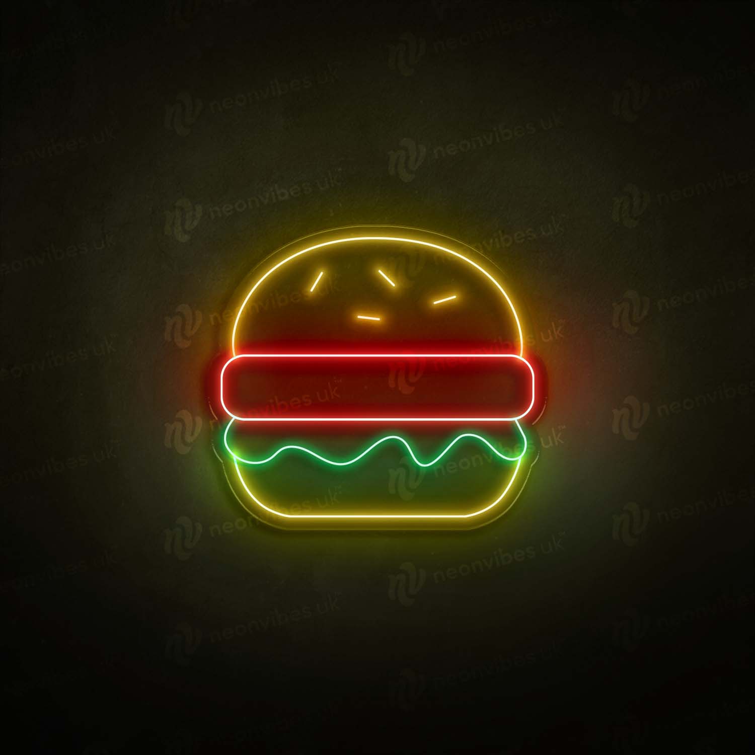 Burger neon sign