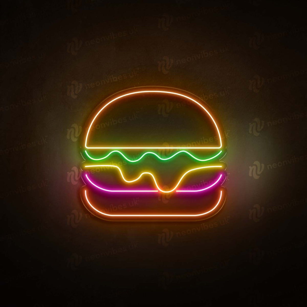 Burger neon sign