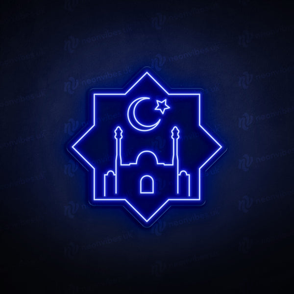 Crescent Mosque neon sign - Neon Vibes® neon signs