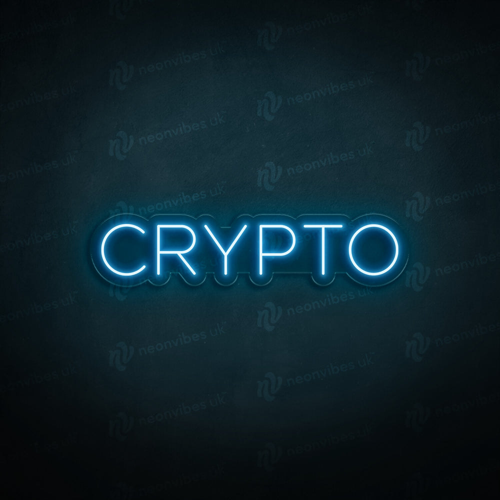 Crypto neon sign