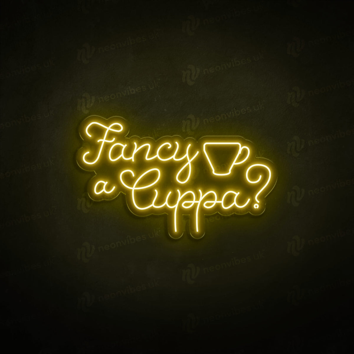 Fancy A Cuppa neon sign