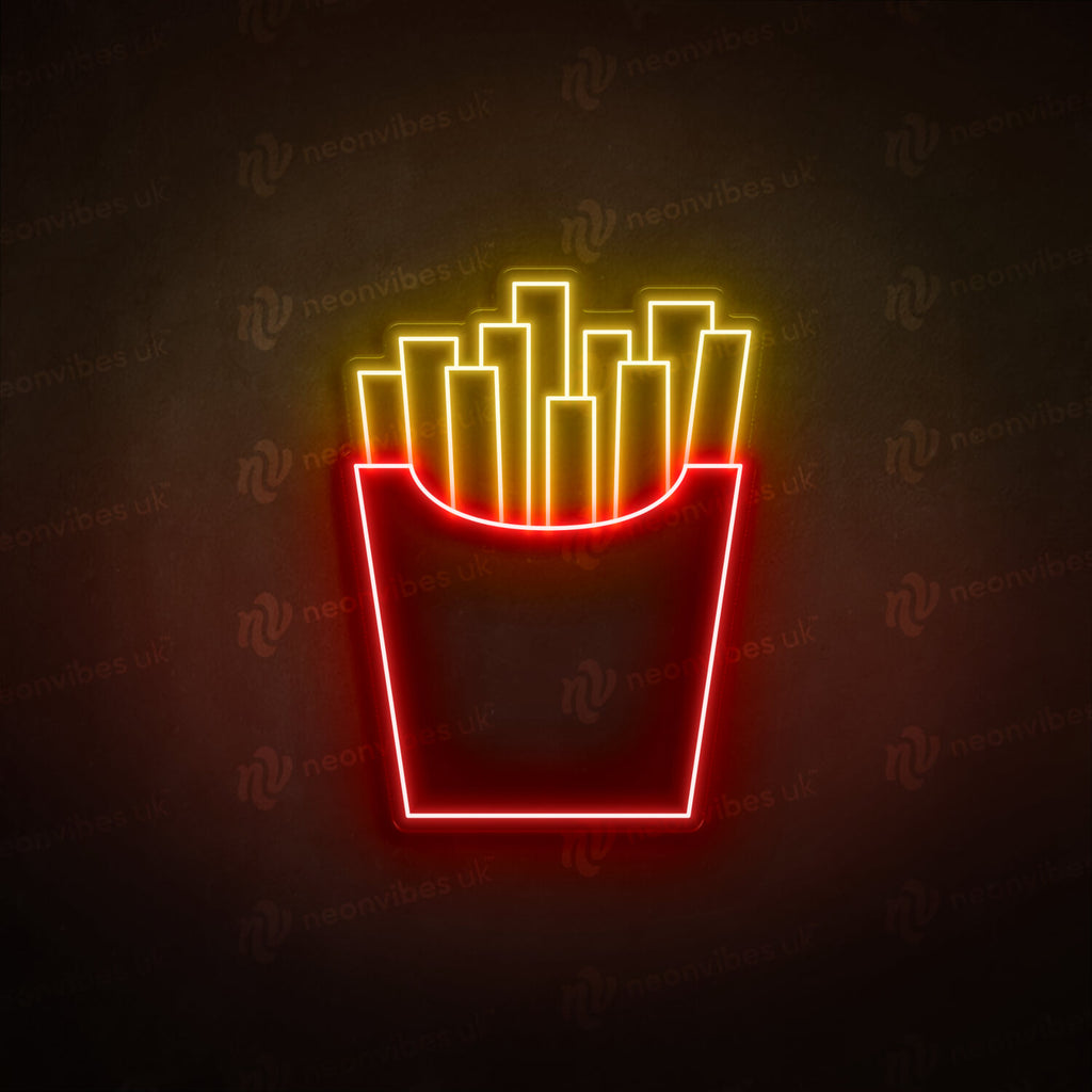 ADVPRO French Fries Fast Food Shop Dual Color LED Enseigne