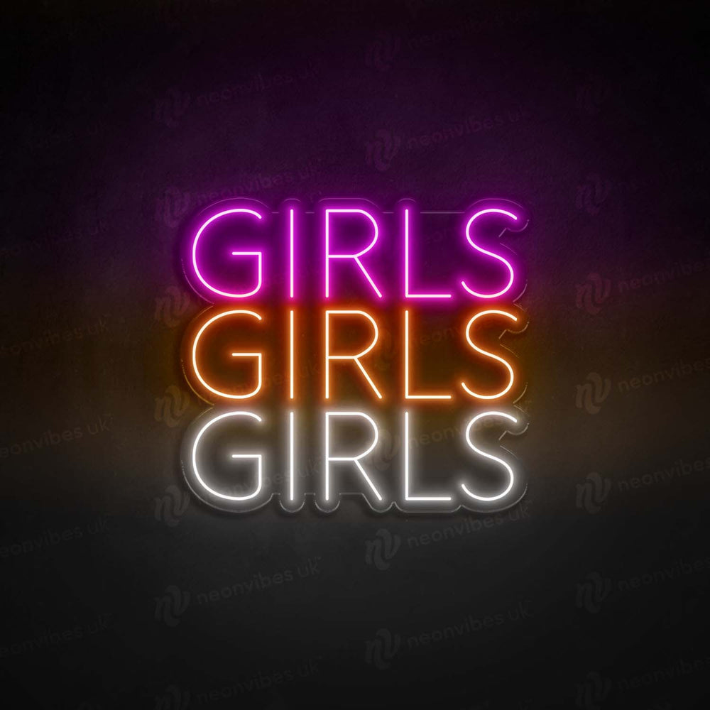 Girls Girls Girls neon sign