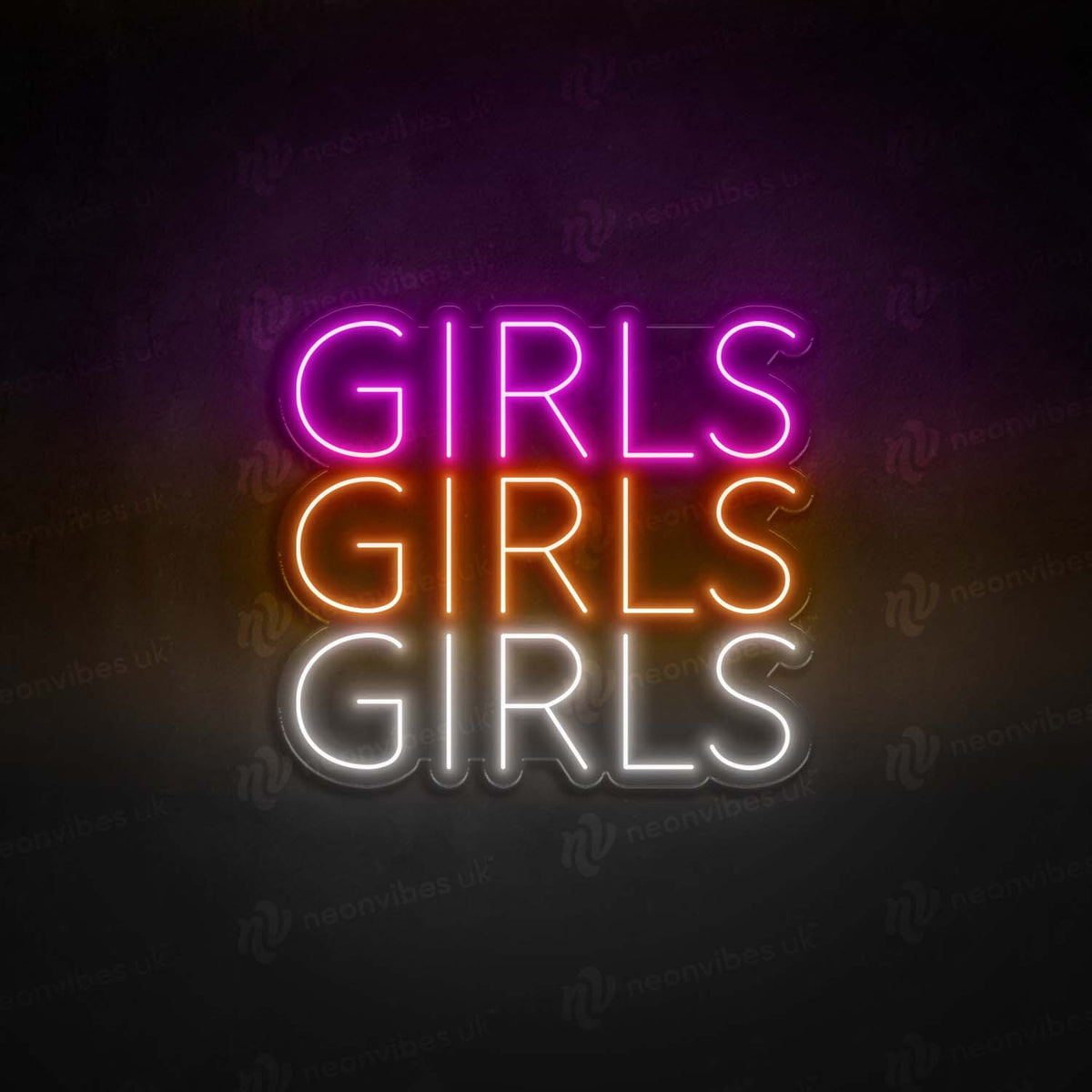 Girls Girls Girls neon sign