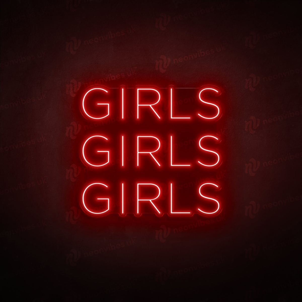 Girls Girls Girls neon sign