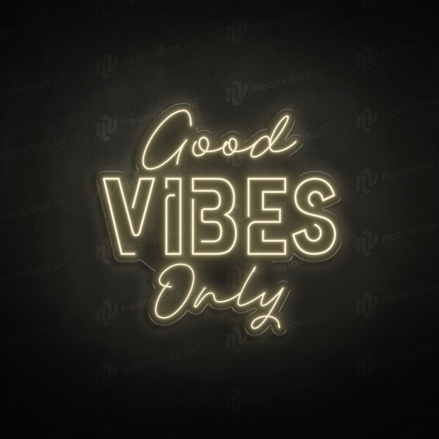 Good vibes only neon sign