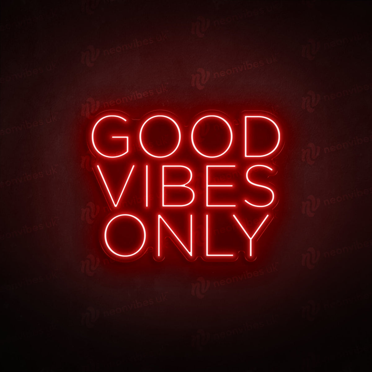 Good vibes only neon sign