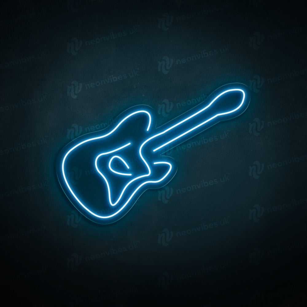 Guitar neon sign