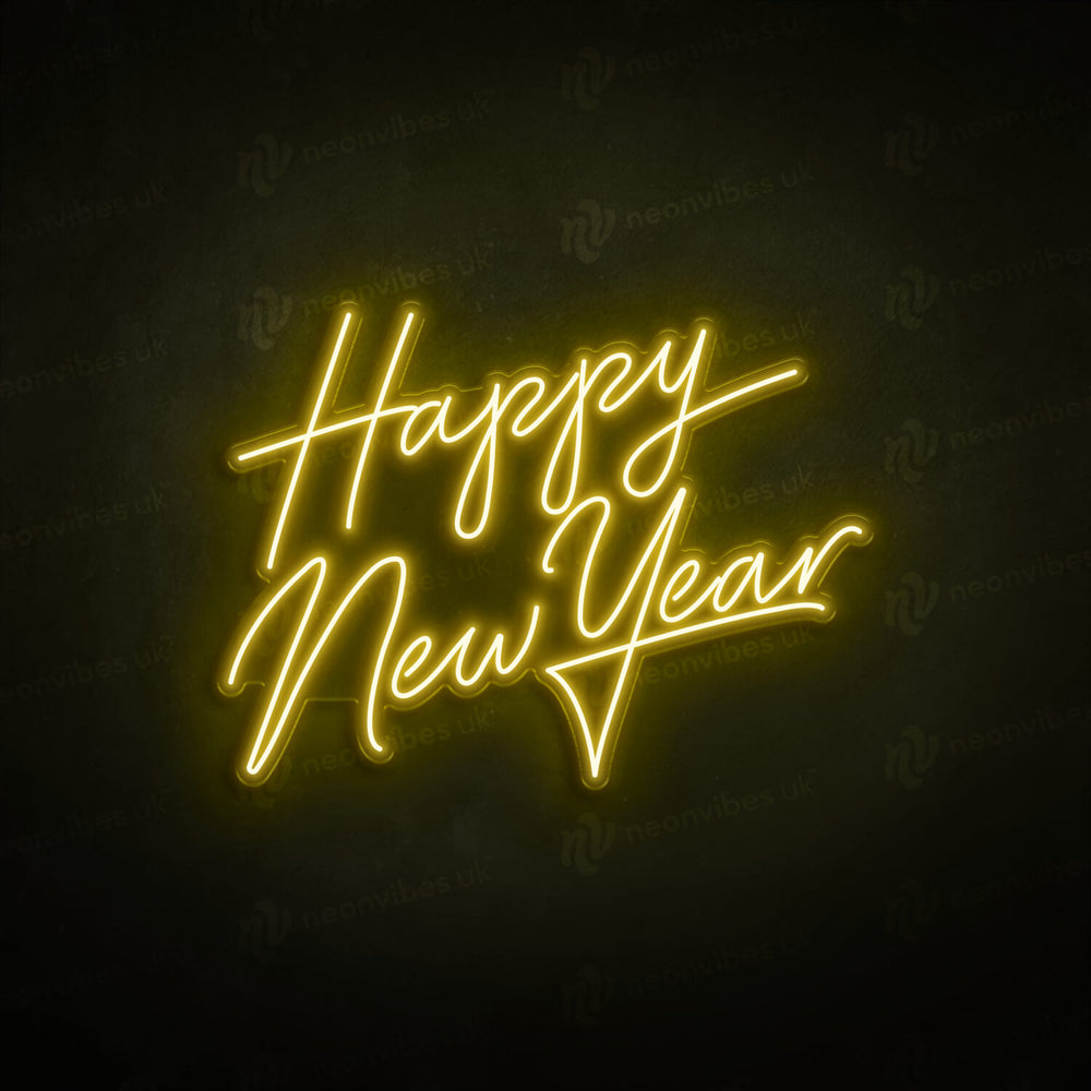 Happy new year neon sign