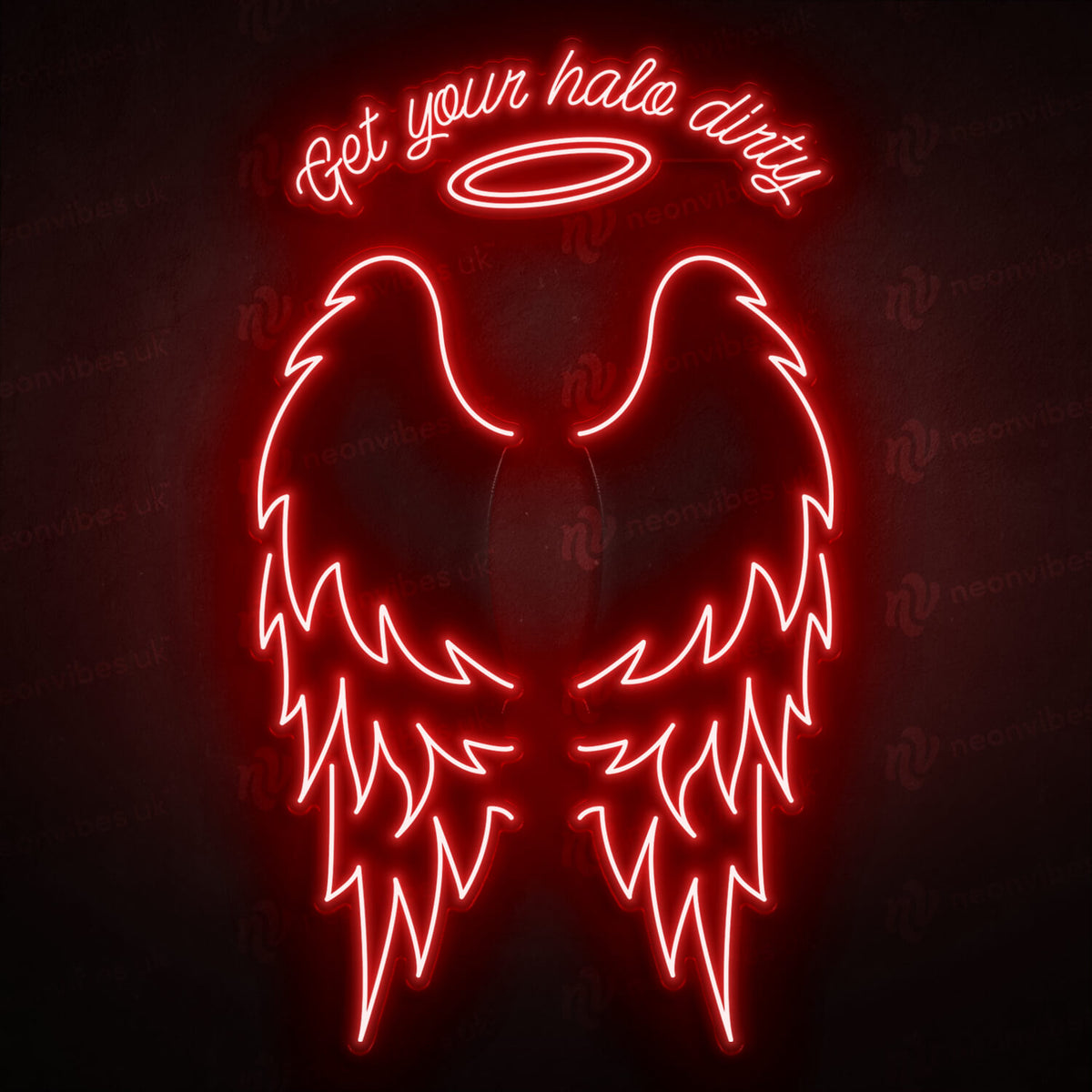 Angel wings neon sign