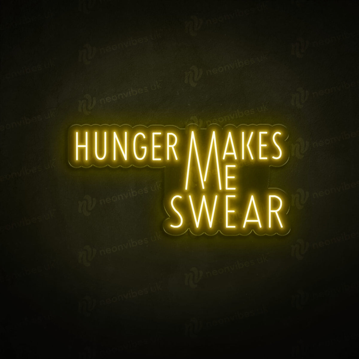 Hunger Makes Me Swear neon sign