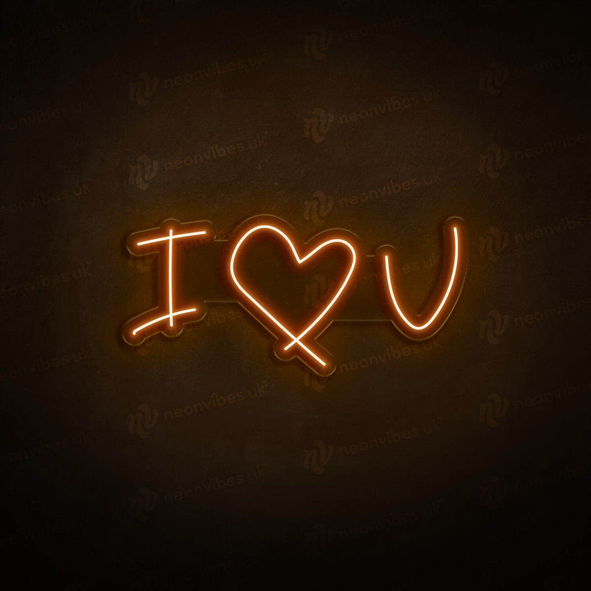 I Heart U neon sign