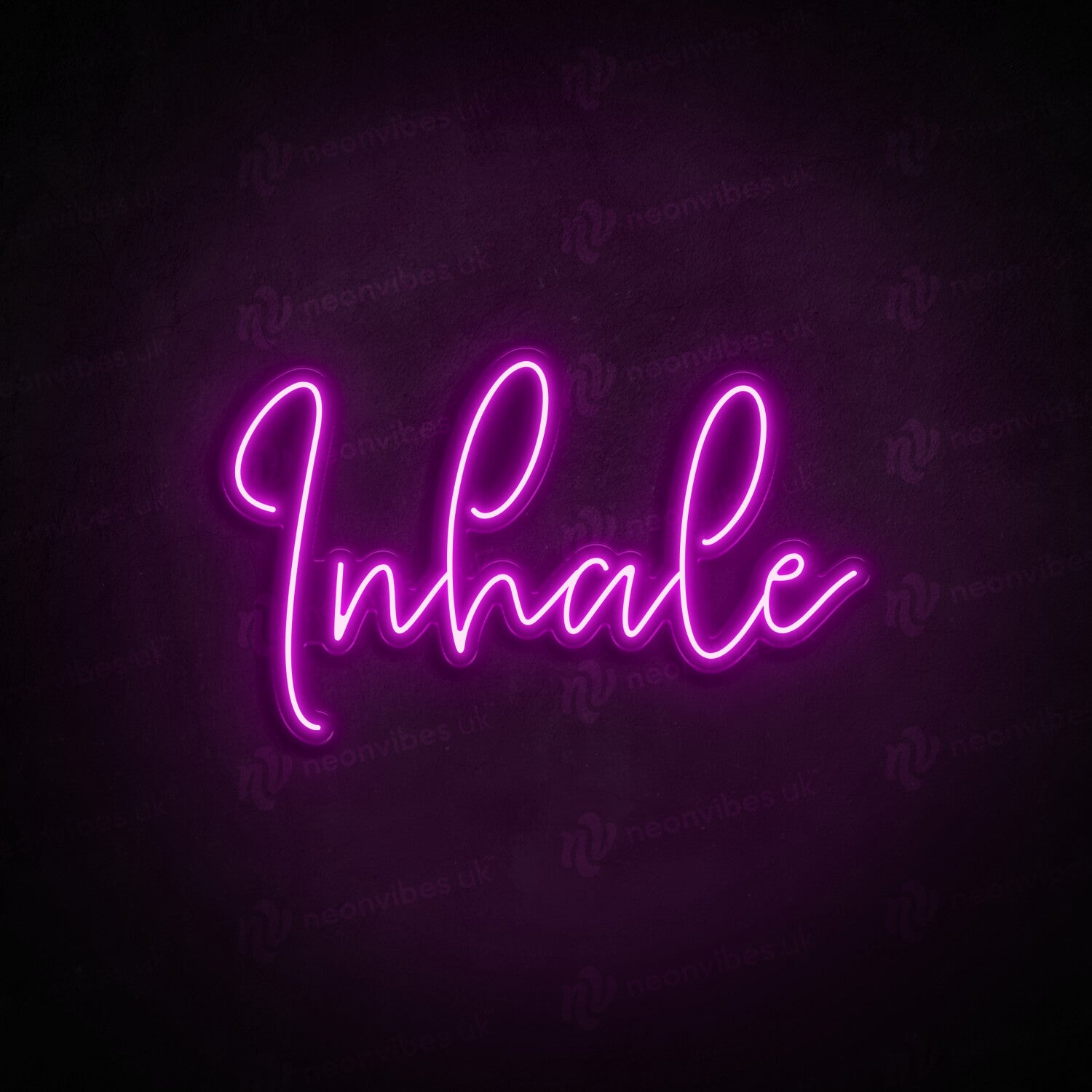 Inhale neon sign