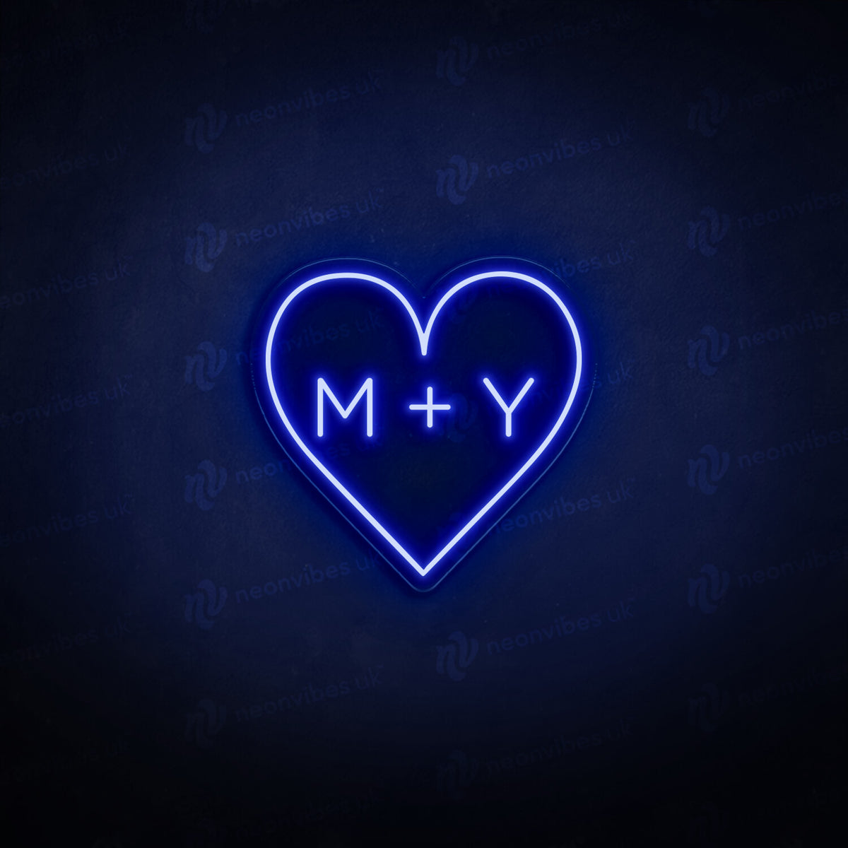 Initials Heart neon sign
