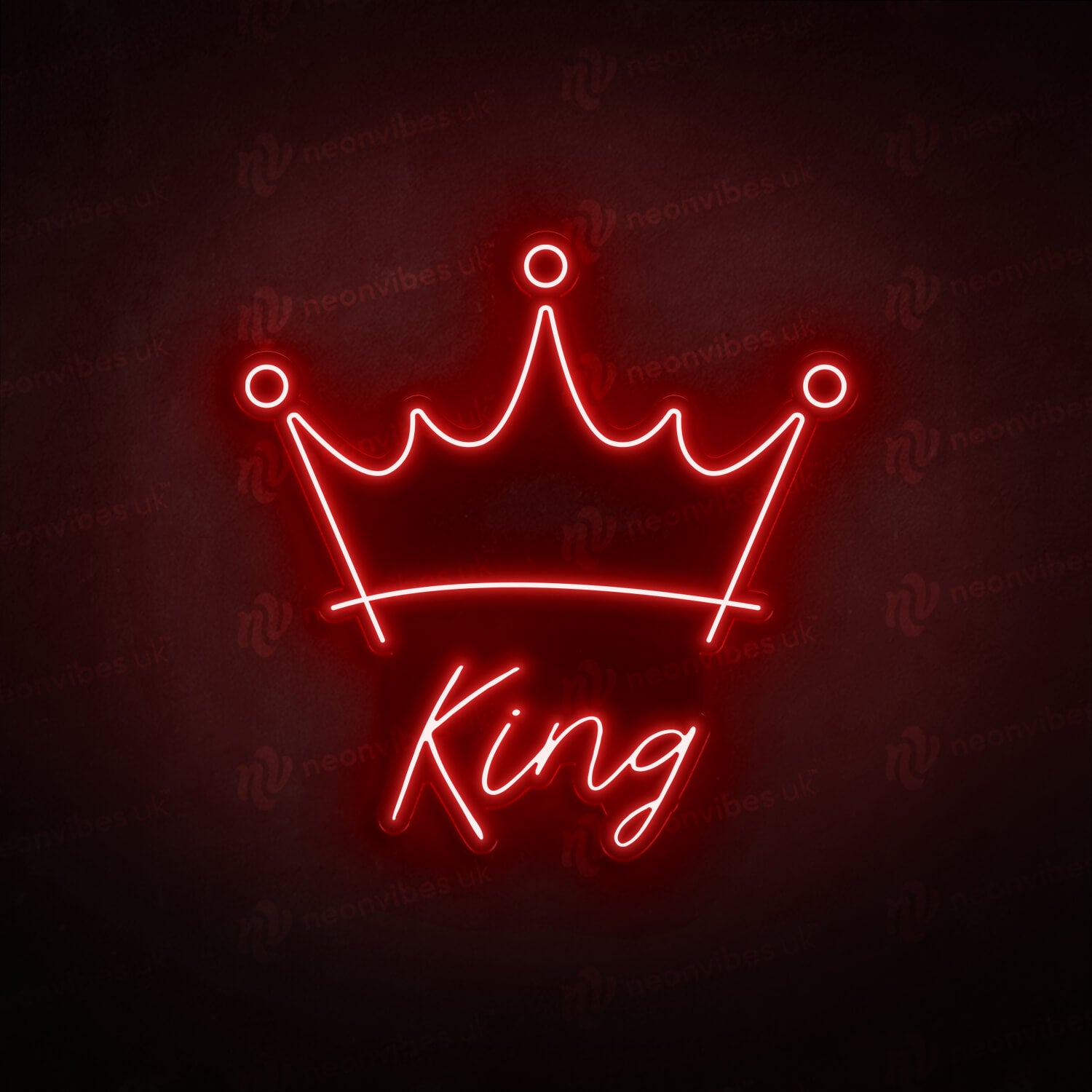 King & Crown neon sign