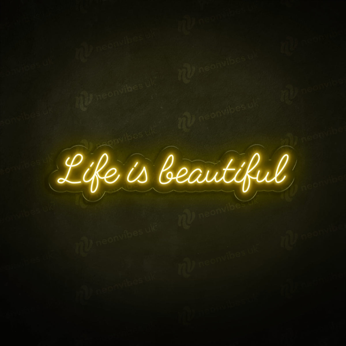Live Is Beautiful neon sign