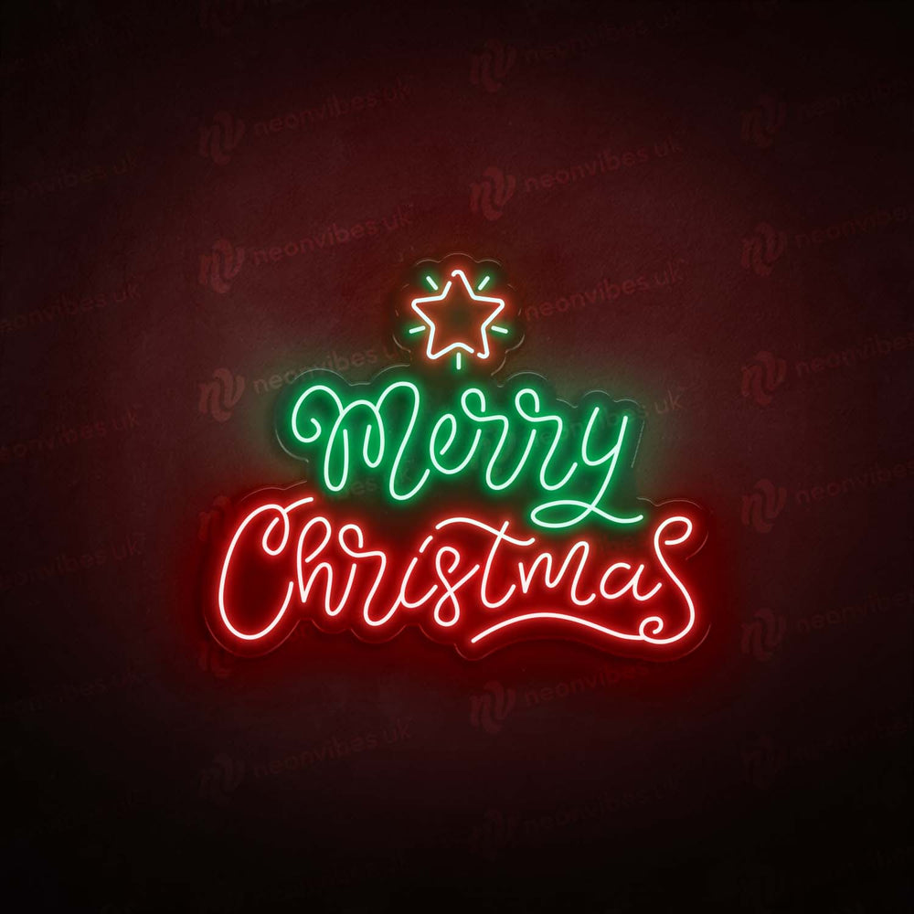 Merry Christmas neon sign