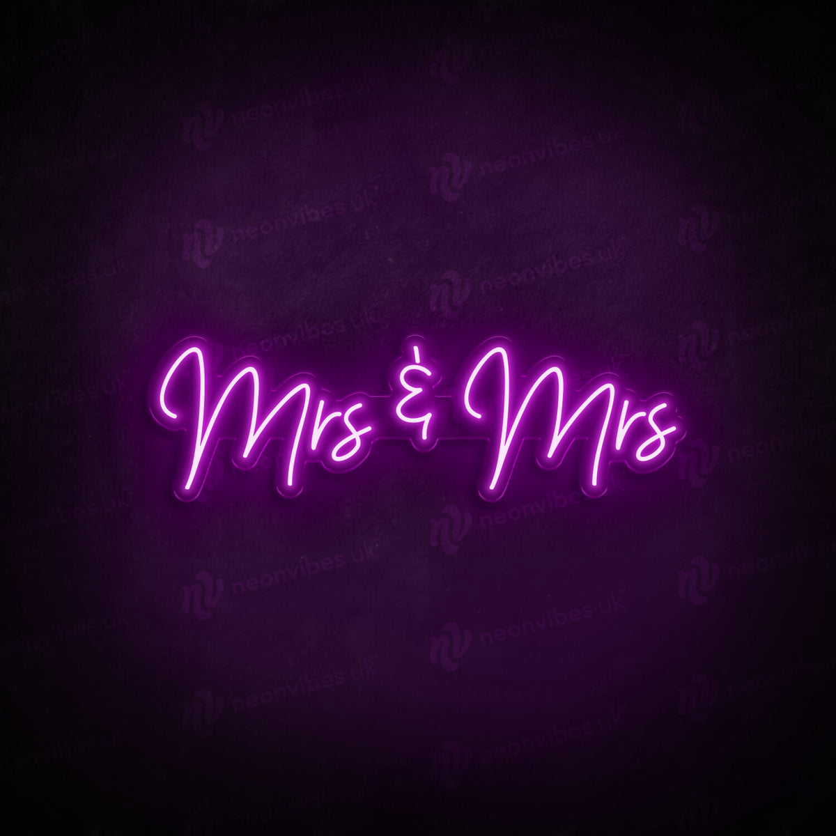 Mrs &amp; Mrs neon sign