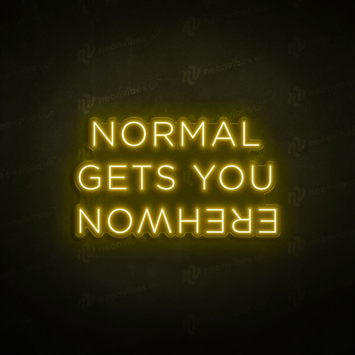 Normal Gets you Nowhere neon sign
