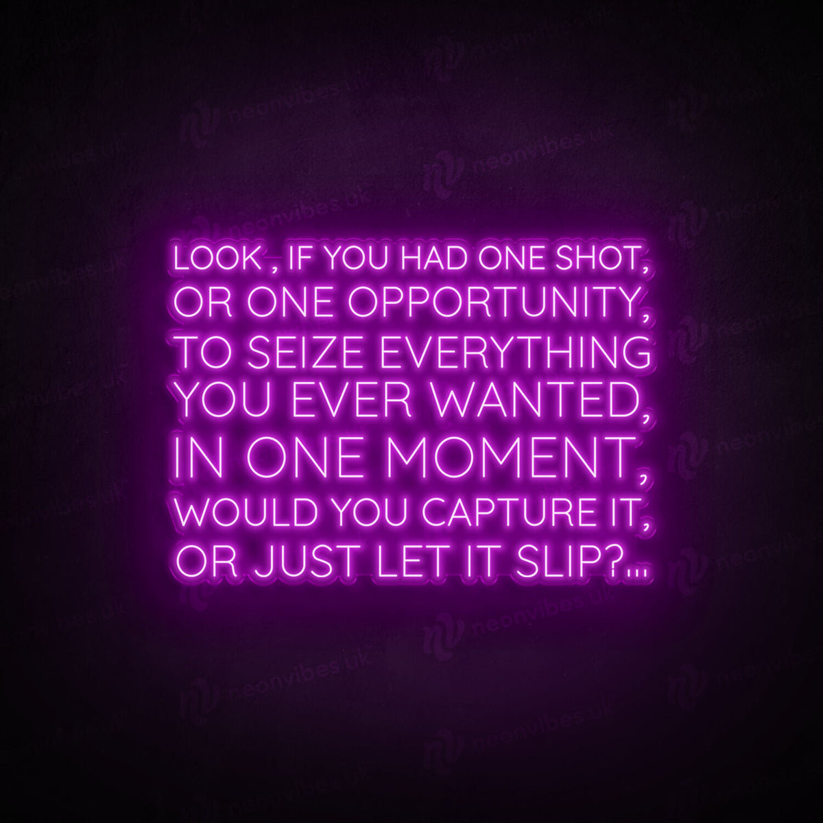 One opportunity neon sign