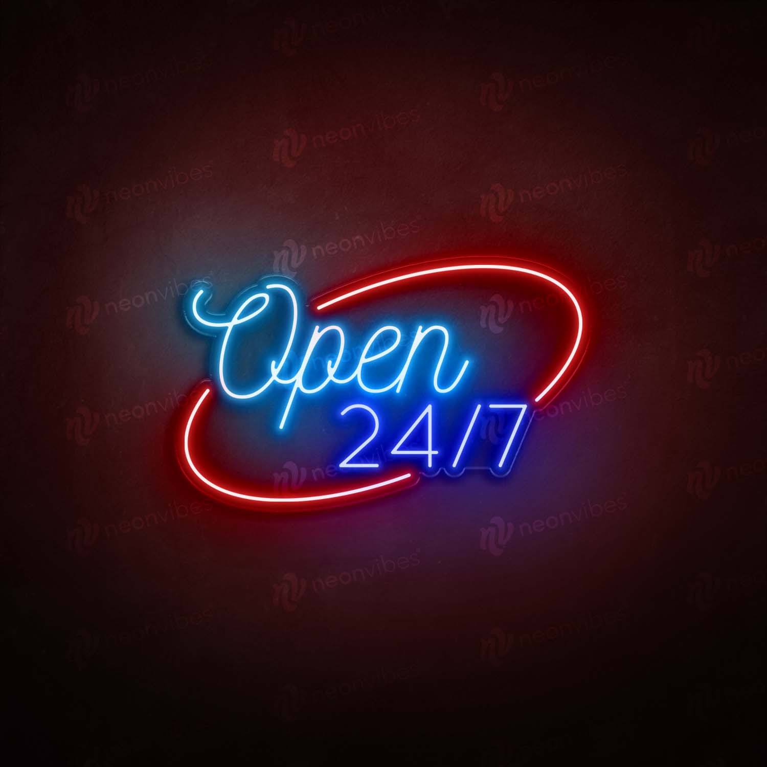 Open 24/7 LED Neon Sign - Neon Vibes® - Neon Vibes® neon signs