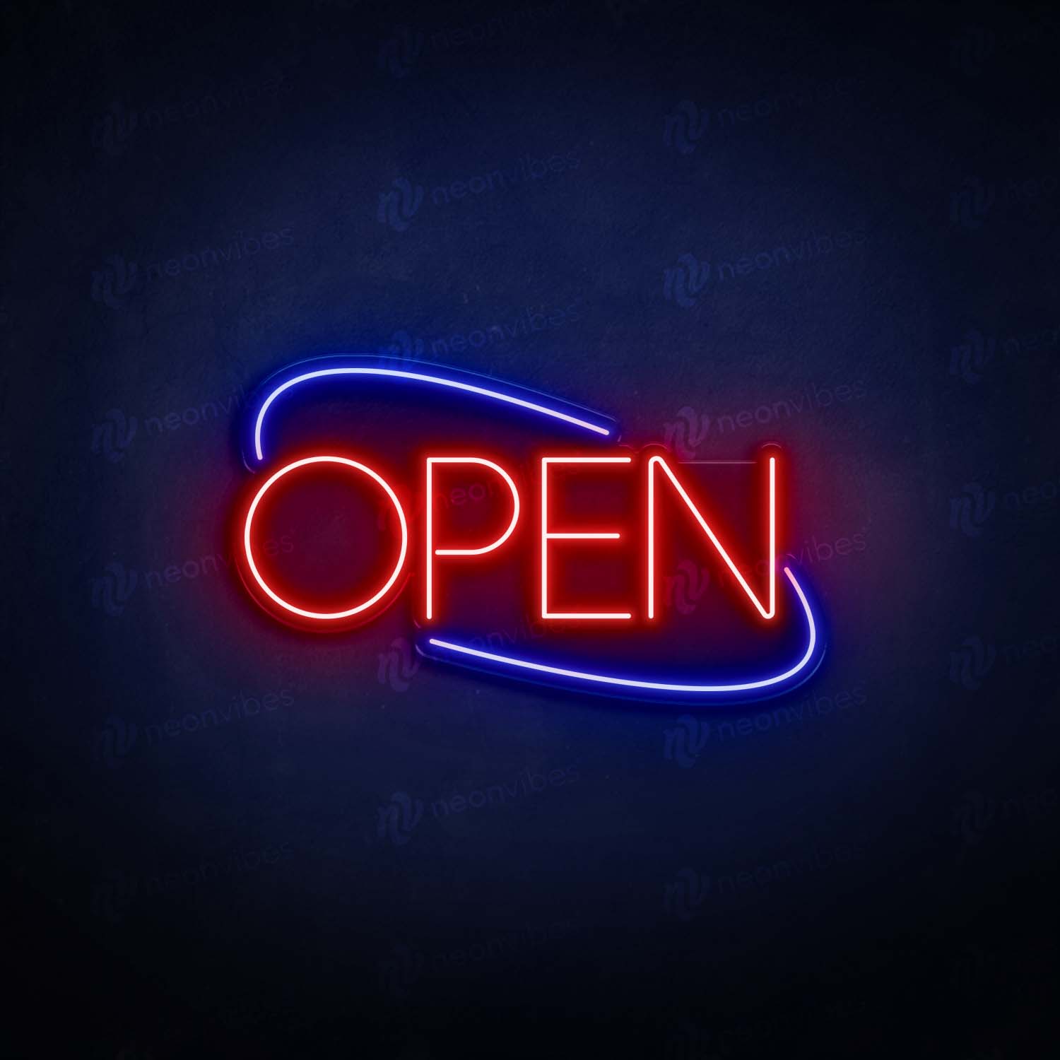 Open neon sign