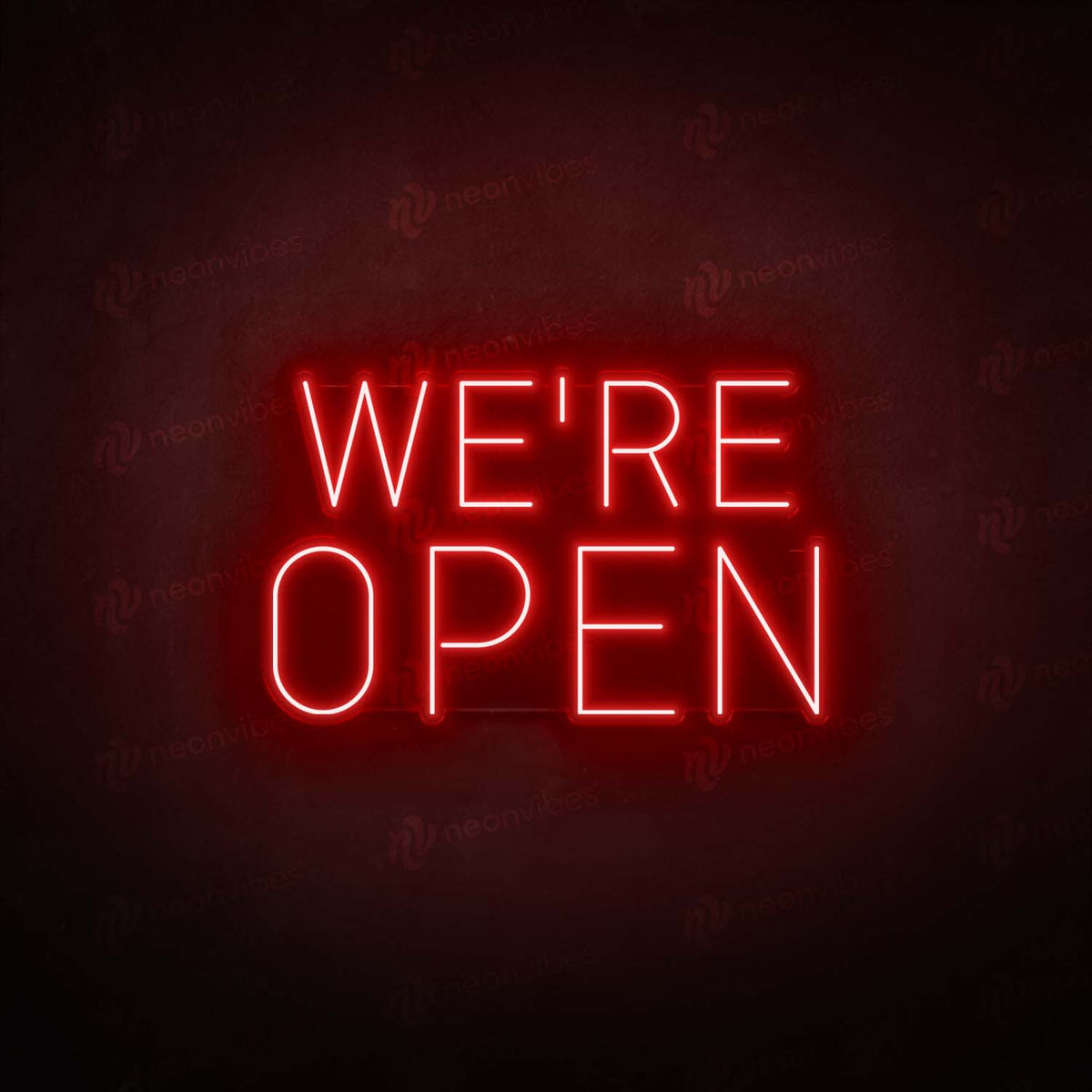 We&#39;re Open neon sign