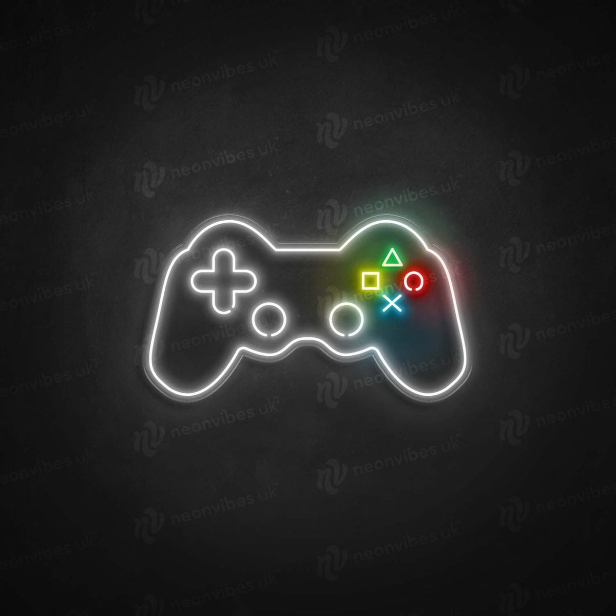  Playstation controller neon sign