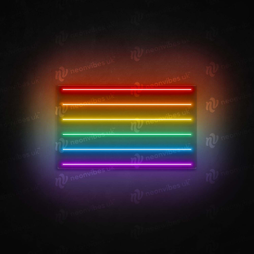 Pride flag neon sign