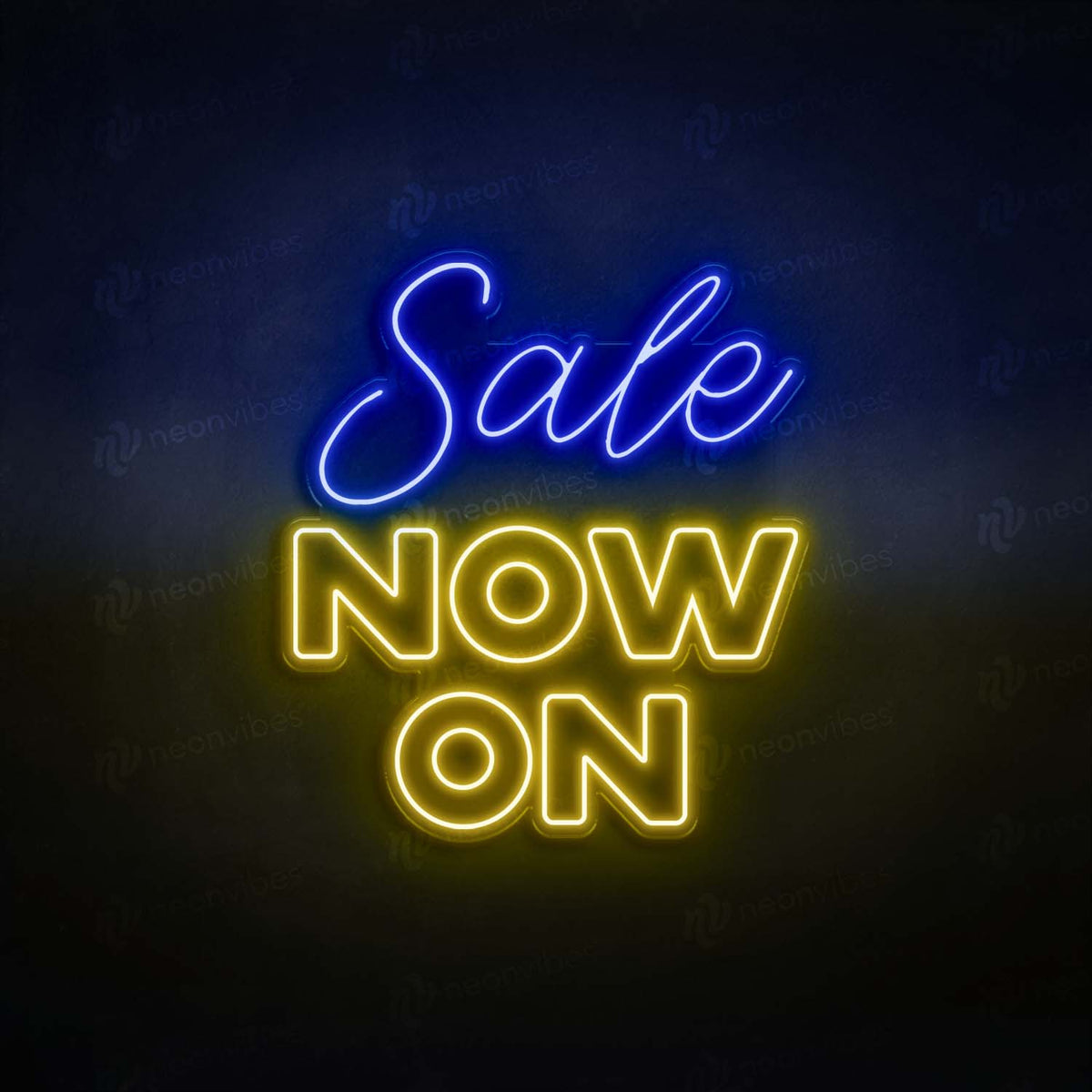 sale now on neon sign