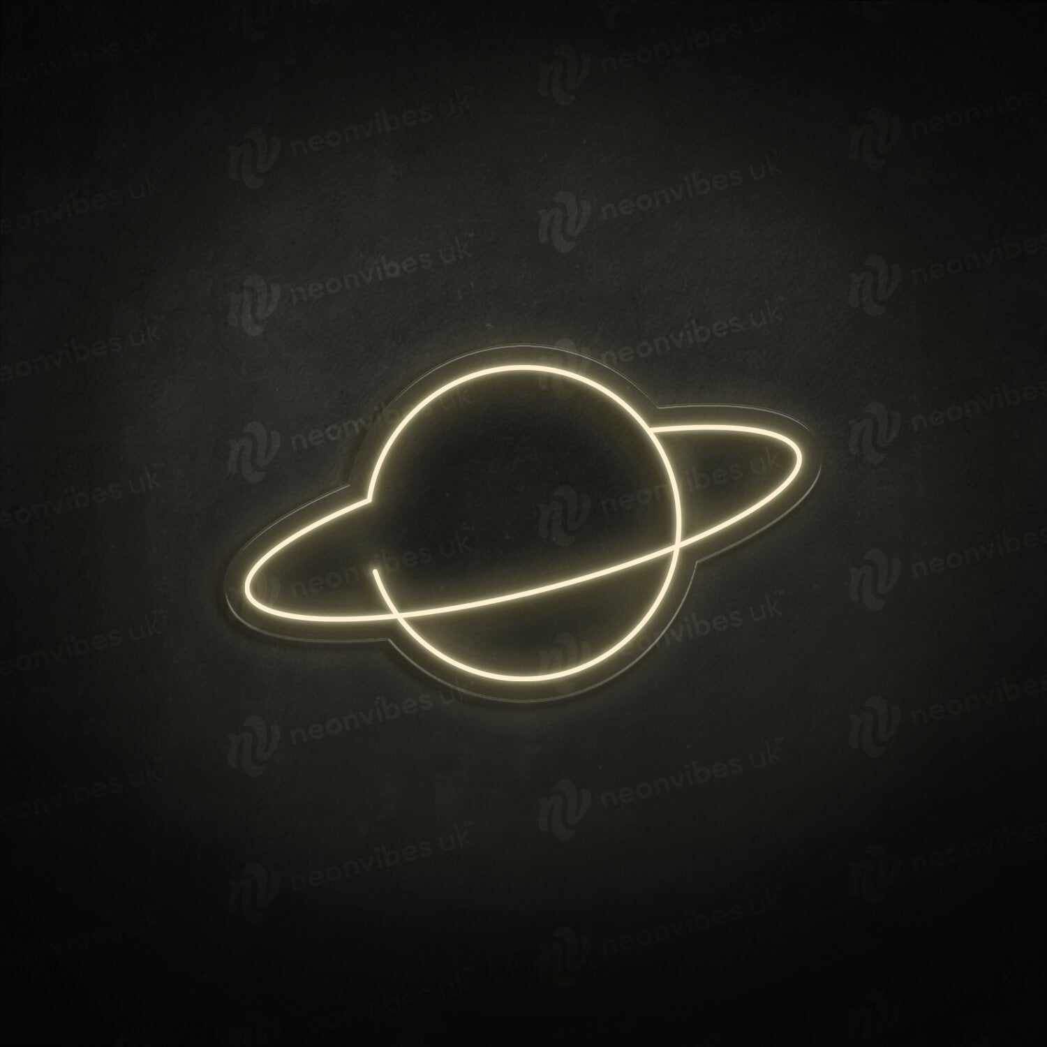 Saturn neon sign