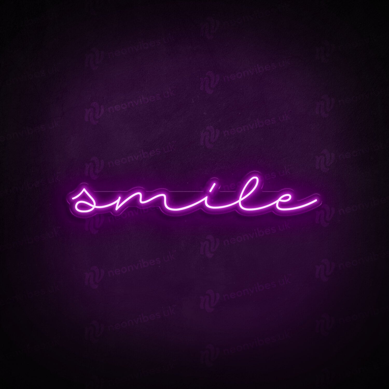 Smile neon sign