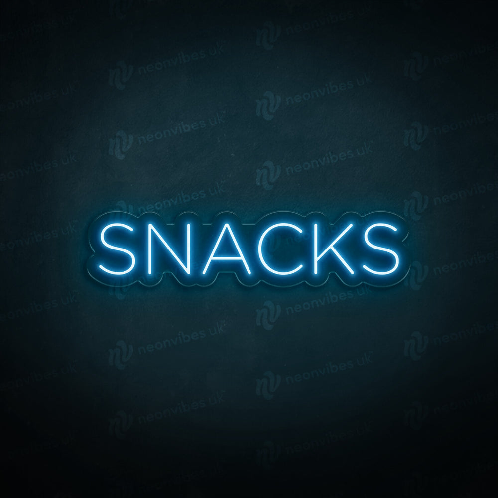 Snacks neon sign