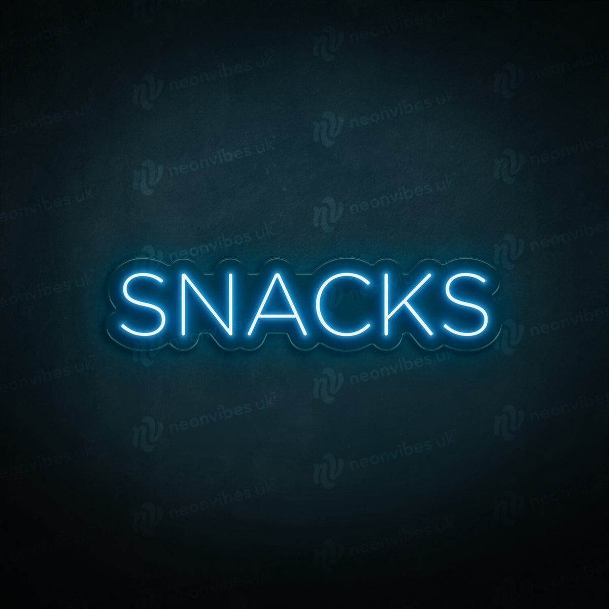 Snacks neon sign