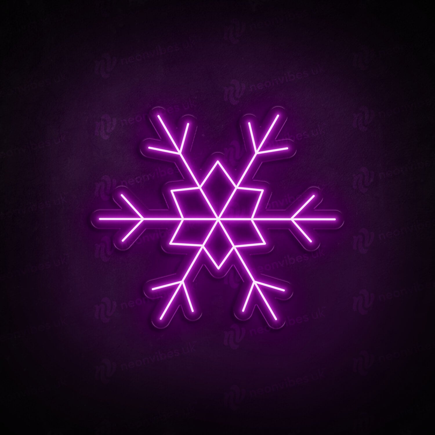 Snowflake neon sign