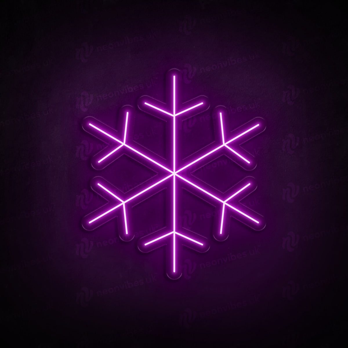 Snowflake neon sign