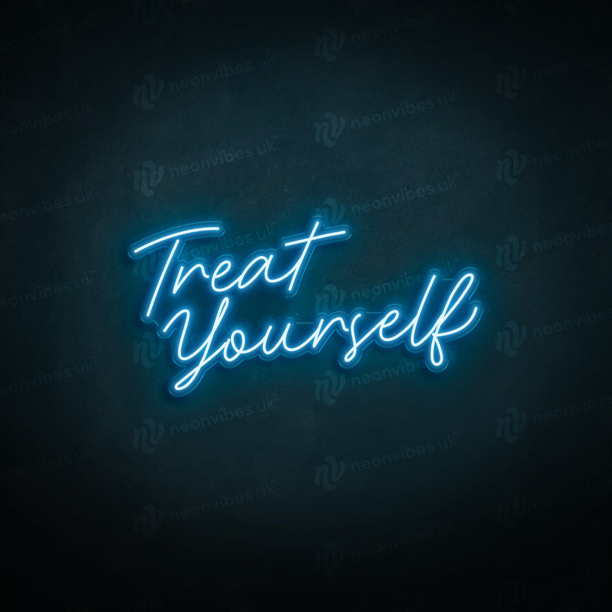 treat yourself neon sign