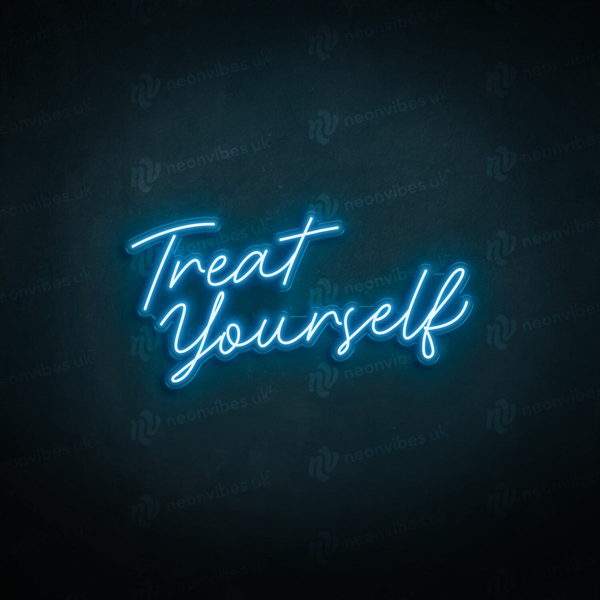treat yourself neon sign