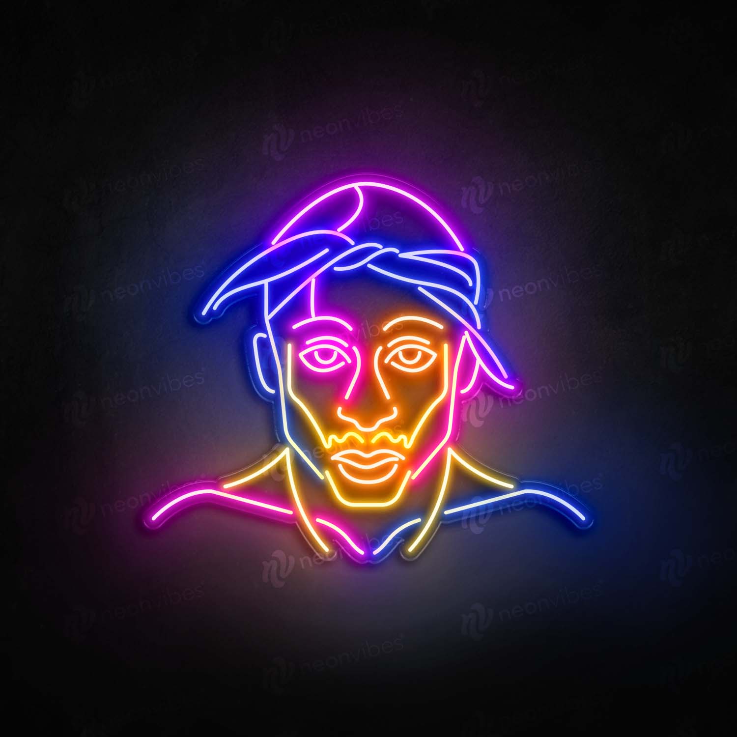 Tupac neon sign