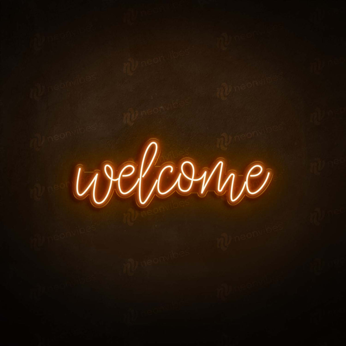 Welcome neon sign