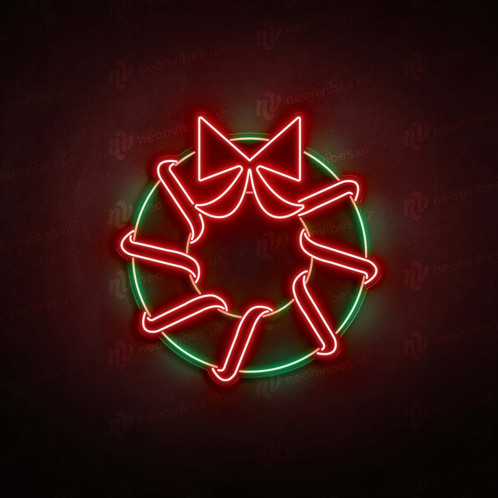Wreath neon sign