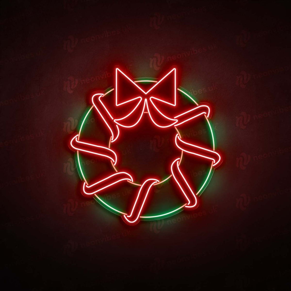 Wreath neon sign