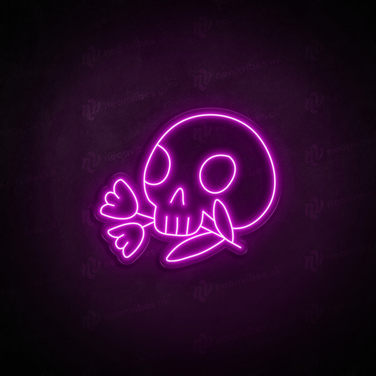 Skull neon sign
