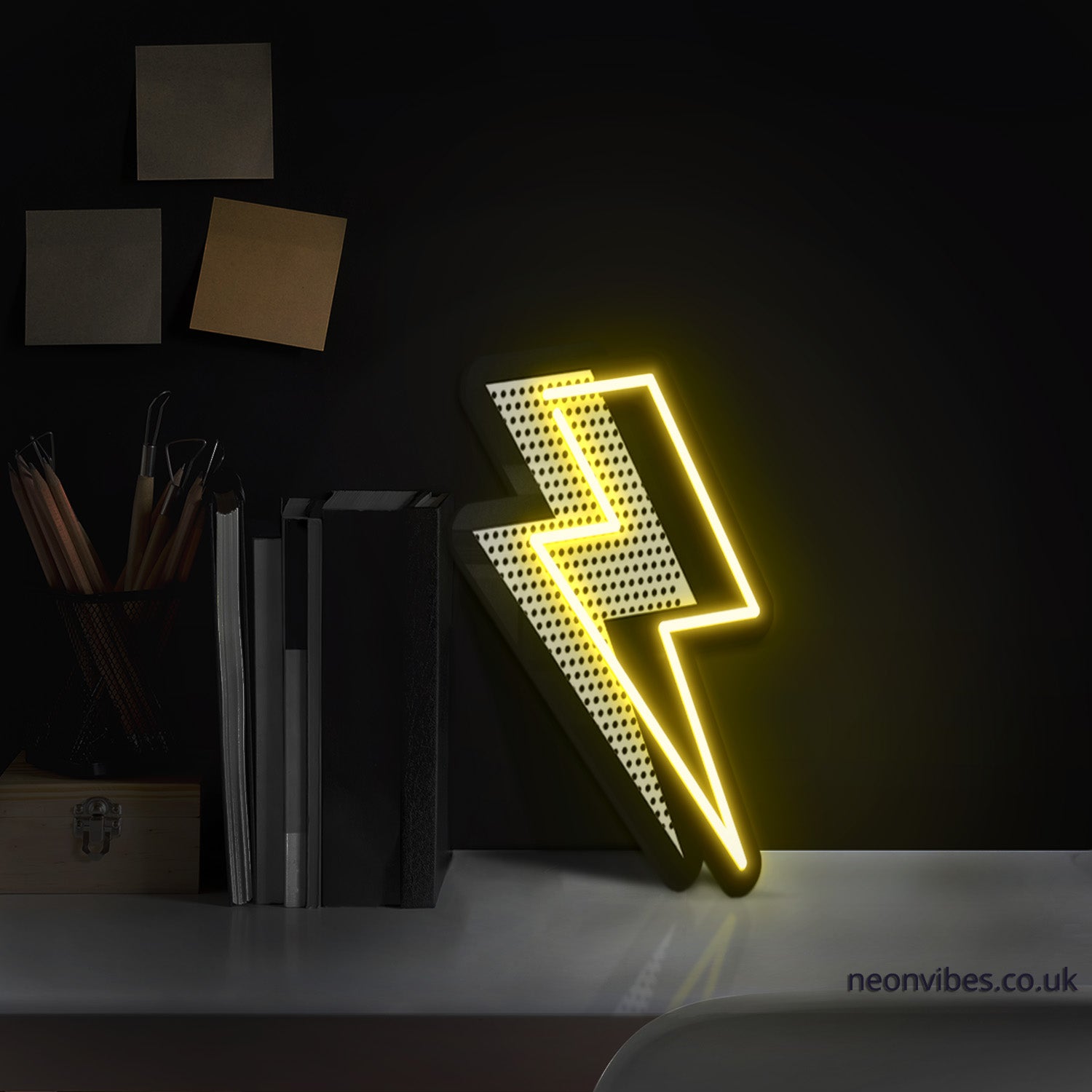 Lightning neon sign