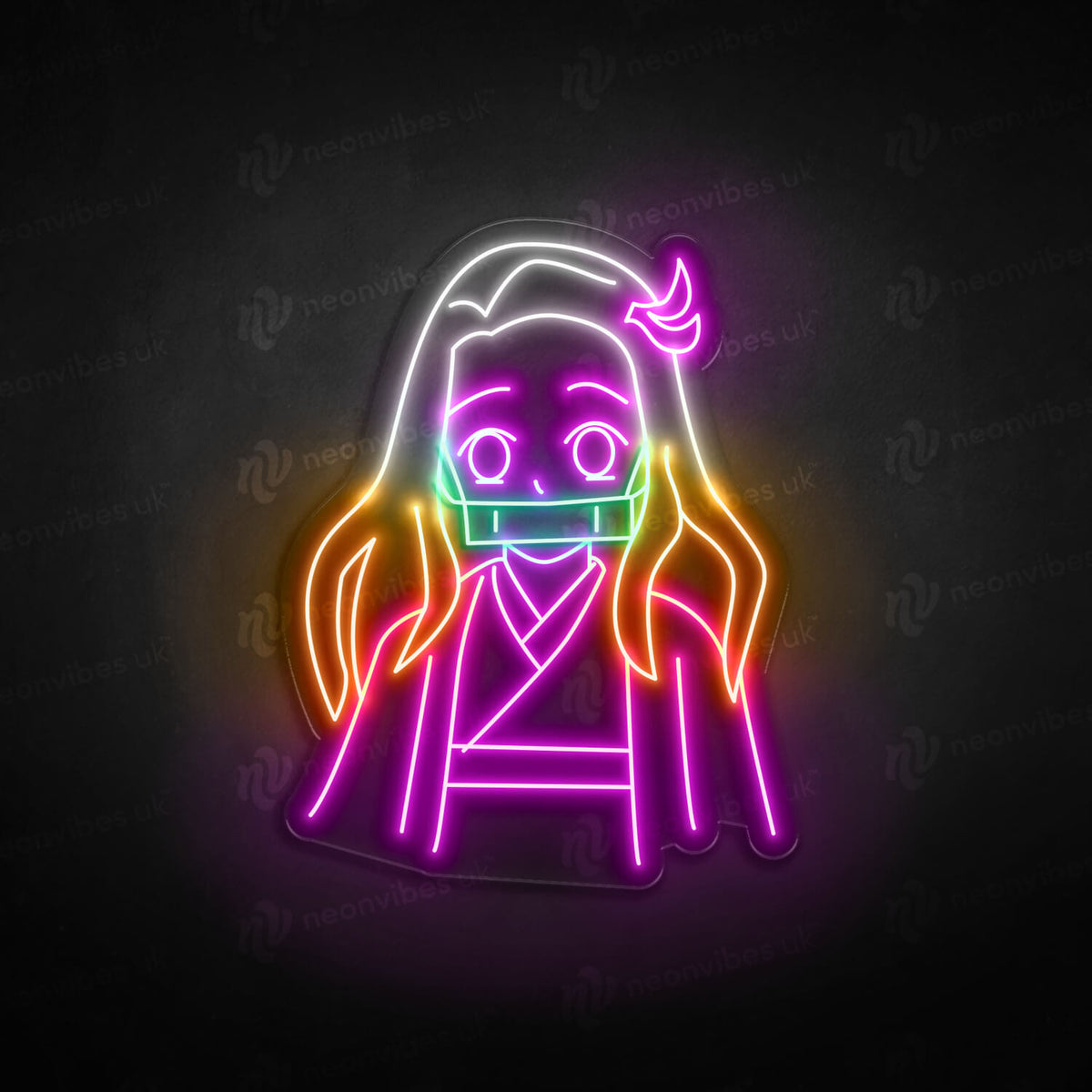 Demon Slayer Nezuko Kamado neon sign