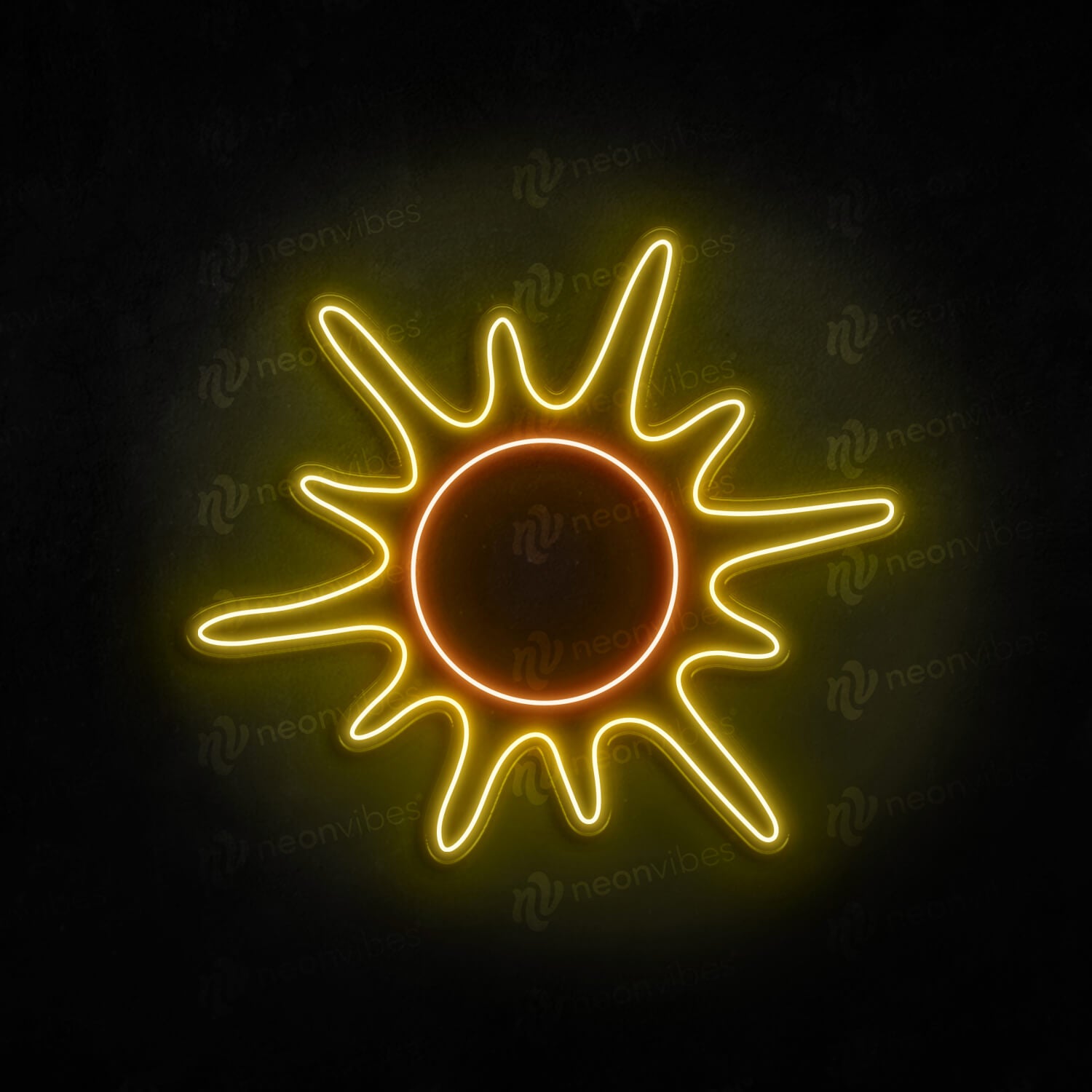 Sun neon sign Neon Vibes neon signs